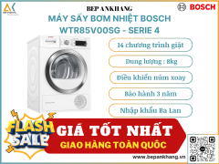 Máy sấy bơm nhiệt Bosch 8kg  WTR85V00SG - serie 4